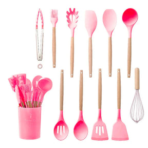 Jogo 12 Utensílios de Silicone para Cozinha - Mega Variedades